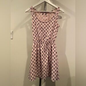 Baby Pink Skull Print Dress